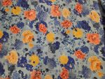 Σατέν 'Sandra's roses' blue